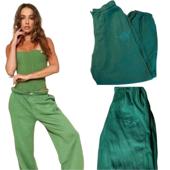 NWOT BOYS LIE Women’s/Teens Josh Grunfeld Emerald Green Sweatpants - Size XXL - Picture 2 of 9